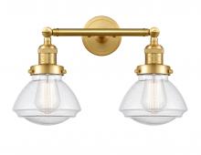 Innovations Lighting 208-SG-G324 - Olean - 2 Light - 17 inch - Satin Gold - Adjustable Bath Vanity Light