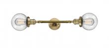 Innovations Lighting 208L-BB-G204-6 - Beacon - 2 Light - 6 inch - Brushed Brass - Bath Vanity Light