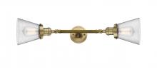 Innovations Lighting 208L-BB-G64 - Cone - 2 Light - 6 inch - Brushed Brass - Bath Vanity Light