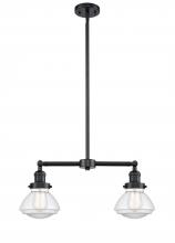 Innovations Lighting 209-OB-G322 - Olean - 2 Light - 22 inch - Oil Rubbed Bronze - Stem Hung - Adjustable Island Light