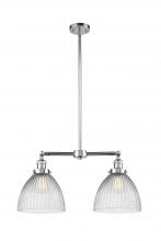  209-PC-G222 - Seneca Falls - 2 Light - 21 inch - Polished Chrome - Stem Hung - Island Light