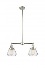  209-PN-G172 - Fulton - 2 Light - 21 inch - Polished Nickel - Stem Hung - Island Light