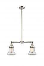  209-PN-G192 - Bellmont - 2 Light - 21 inch - Polished Nickel - Stem Hung - Island Light