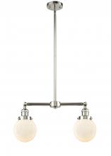  209-PN-G201-6 - Beacon - 2 Light - 23 inch - Polished Nickel - Stem Hung - Island Light