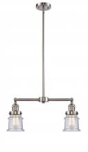  209-SN-G184S - Canton - 2 Light - 21 inch - Brushed Satin Nickel - Stem Hung - Island Light