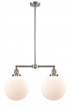  209-SN-G201-10 - Beacon - 2 Light - 25 inch - Brushed Satin Nickel - Stem Hung - Island Light