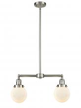  209-SN-G201-6 - Beacon - 2 Light - 23 inch - Brushed Satin Nickel - Stem Hung - Island Light