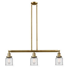  213-BB-G52 - Bell - 3 Light - 38 inch - Brushed Brass - Stem Hung - Island Light