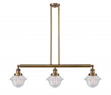 Innovations Lighting 213-BB-G534 - Oxford - 3 Light - 40 inch - Brushed Brass - Stem Hung - Island Light