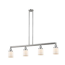  214-SN-G51-LED - Bell - 4 Light - 50 inch - Brushed Satin Nickel - Stem Hung - Island Light