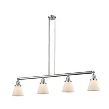  214-SN-G61-LED - Cone - 4 Light - 51 inch - Brushed Satin Nickel - Stem Hung - Island Light