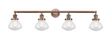 Innovations Lighting 215-AC-G324 - Olean - 4 Light - 43 inch - Antique Copper - Adjustable Bath Vanity Light