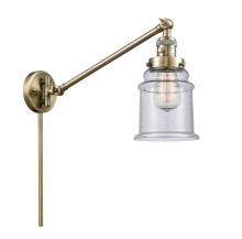  237-AB-G184 - Canton - 1 Light - 8 inch - Antique Brass - Swing Arm