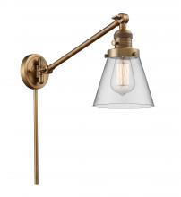  237-BB-G62 - Cone - 1 Light - 8 inch - Brushed Brass - Swing Arm