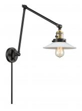  238-BAB-G1 - Halophane - 1 Light - 9 inch - Black Antique Brass - Swing Arm