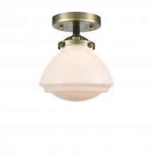  284-1C-BAB-G321 - Olean - 1 Light - 7 inch - Black Antique Brass - Semi-Flush Mount