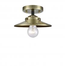  284-1C-BAB-M4-AB - Railroad - 1 Light - 8 inch - Black Antique Brass - Semi-Flush Mount