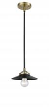 Innovations Lighting 284-1S-BAB-M6-BK - Railroad - 1 Light - 8 inch - Black Antique Brass - Cord hung - Mini Pendant