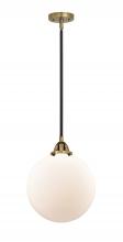  288-1S-BAB-G201-12-LED - Beacon - 1 Light - 12 inch - Black Antique Brass - Cord hung - Mini Pendant