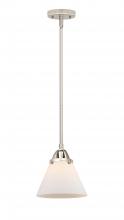  288-1S-PN-G41-LED - Cone - 1 Light - 8 inch - Polished Nickel - Cord hung - Mini Pendant