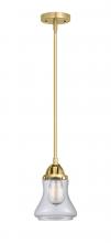  288-1S-SG-G192 - Bellmont - 1 Light - 6 inch - Satin Gold - Cord hung - Mini Pendant