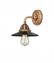  288-1W-AC-M6-BK - Railroad - 1 Light - 8 inch - Antique Copper - Sconce