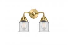  288-2W-SG-G52 - Bell - 2 Light - 13 inch - Satin Gold - Bath Vanity Light