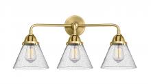  288-3W-SG-G44 - Cone - 3 Light - 26 inch - Satin Gold - Bath Vanity Light