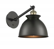  317-1W-BAB-M14-BK - Adirondack - 1 Light - 8 inch - Black Antique Brass - Sconce