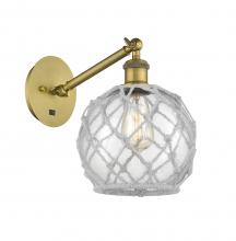  317-1W-BB-G122-8RW - Farmhouse Rope - 1 Light - 8 inch - Brushed Brass - Sconce