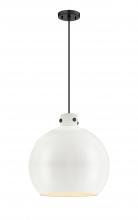  410-1PL-BK-M410-18W - Newton Sphere - 1 Light - 18 inch - Matte Black - Cord hung - Pendant