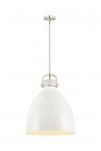  410-1SL-PN-M412-16W - Newton Sphere - 1 Light - 16 inch - Polished Nickel - Pendant