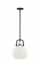  410-1SM-BK-M410-10W - Newton Sphere - 1 Light - 10 inch - Matte Black - Mini Pendant