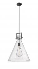  411-1SL-BK-G411-18SDY - Newton Cone - 1 Light - 18 inch - Matte Black - Cord hung - Pendant