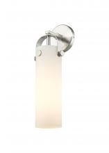  413-1W-SN-G413-1W-4WH - Pilaster - 1 Light - 4 inch Glass - Satin Nickel - Sconce