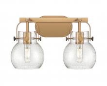  423-2W-BB-G410-6SDY - Pilaster II Sphere - 2 Light - 17 inch - Brushed Brass - Bath Vanity Light