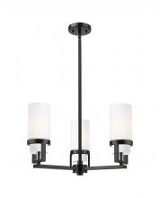 Innovations Lighting 426-3CR-BK-G426-8WH - Utopia - 3 Light - 22 inch - Matte Black - Pendant