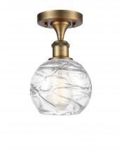  516-1C-BB-G1213-6 - Athens Deco Swirl - 1 Light - 6 inch - Brushed Brass - Semi-Flush Mount