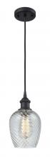  516-1P-BK-G292 - Salina - 1 Light - 6 inch - Matte Black - Cord hung - Mini Pendant