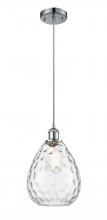  516-1P-PC-G372 - Waverly - 1 Light - 8 inch - Polished Chrome - Cord hung - Mini Pendant