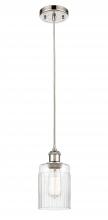  516-1P-PN-G342 - Hadley - 1 Light - 5 inch - Polished Nickel - Cord hung - Mini Pendant