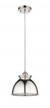  516-1P-PN-M14-PN - Adirondack - 1 Light - 8 inch - Polished Nickel - Cord hung - Mini Pendant