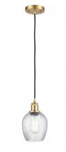  516-1P-SG-G292 - Salina - 1 Light - 6 inch - Satin Gold - Cord hung - Mini Pendant