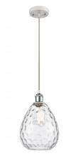  516-1P-WPC-G372 - Waverly - 1 Light - 8 inch - White Polished Chrome - Cord hung - Mini Pendant