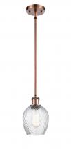  516-1S-AC-G292 - Salina - 1 Light - 6 inch - Antique Copper - Mini Pendant