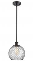  516-1S-OB-G122-8CBK - Farmhouse Chicken Wire - 1 Light - 8 inch - Oil Rubbed Bronze - Mini Pendant