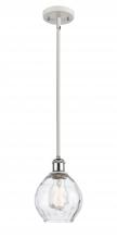  516-1S-WPC-G362 - Waverly - 1 Light - 6 inch - White Polished Chrome - Mini Pendant