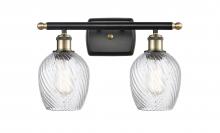  516-2W-BAB-G292 - Salina - 2 Light - 16 inch - Black Antique Brass - Bath Vanity Light