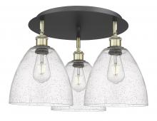 Innovations Lighting 516-3C-BAB-GBD-94 - Bristol - 3 Light - 21 inch - Black Antique Brass - Flush Mount