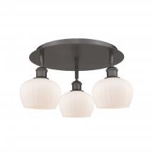  516-3C-OB-G91 - Fenton - 3 Light - 18 inch - Oil Rubbed Bronze - Flush Mount